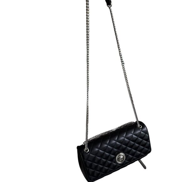 Versace Black Quilted Lambskin Leather Crossbody Shoulder Bag, 1013353, Italy - Picture 10 of 16